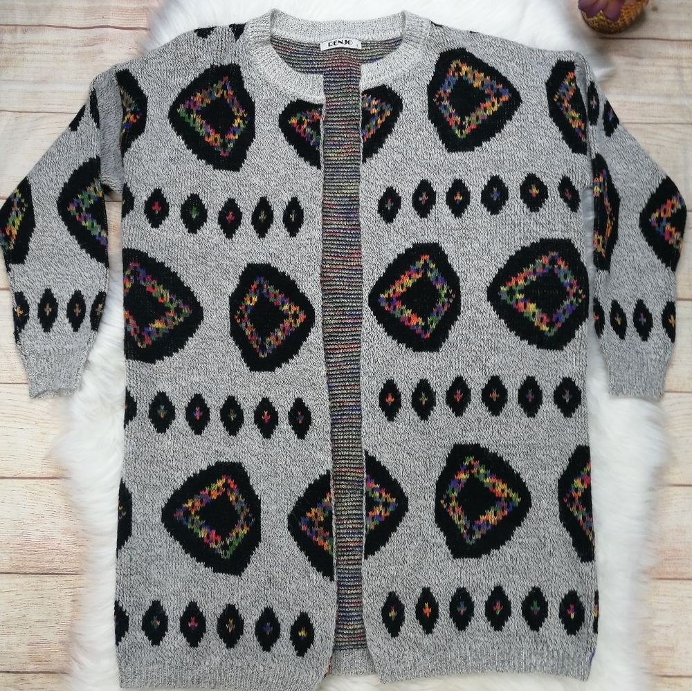 RENJO Gray Open Cardigan Size L